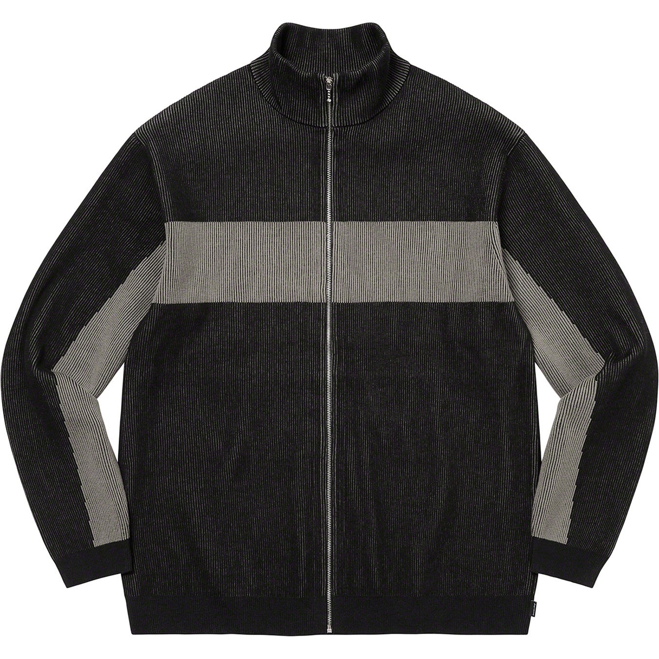2-Tone Ribbed Zip Up Sweater view 15